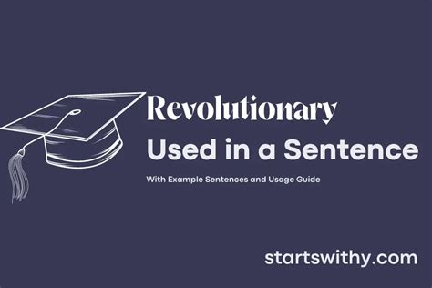 use revolutionary in a sentence