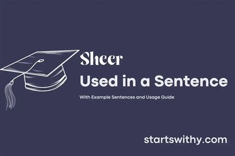 use sheer in a sentence
