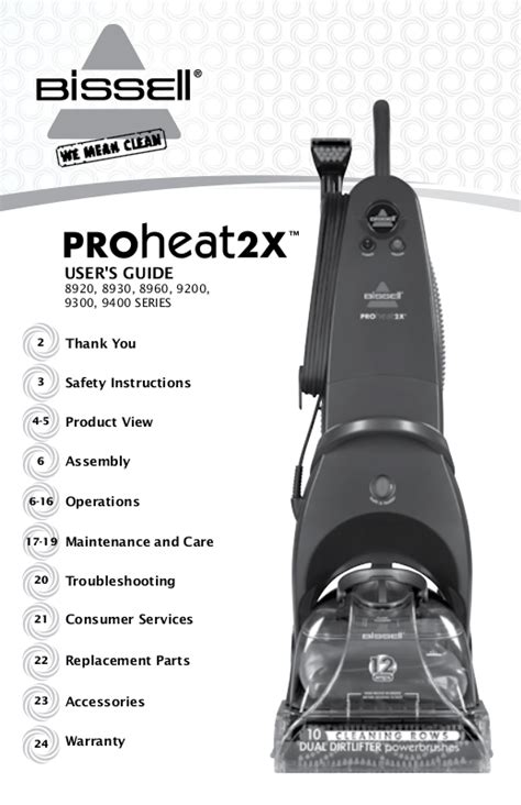 user manual for bissell proheat 8920 manual Epub