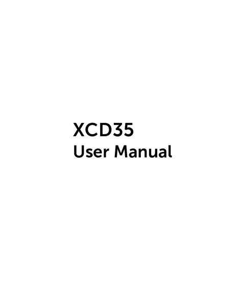 user manual for dell xcd35 Kindle Editon