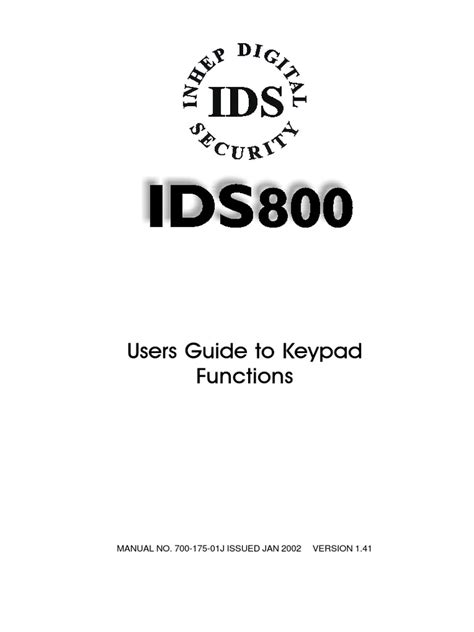 user manual for ids 800 pdf PDF