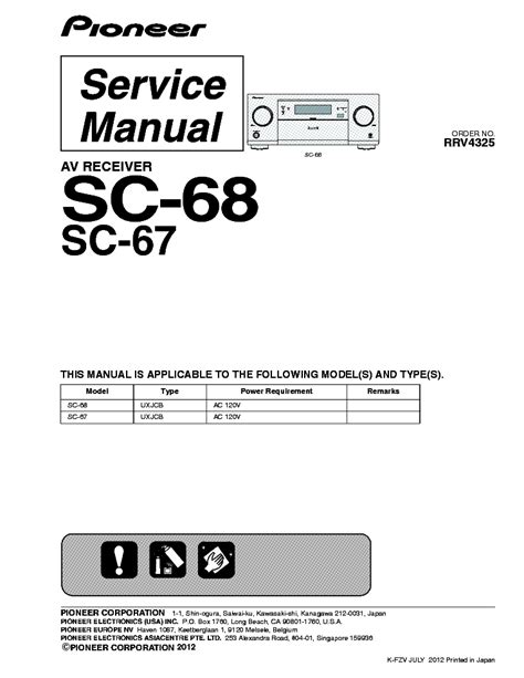 user manual for pioneer sc 68 Epub