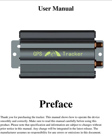 user manual gps tracker 103 Doc