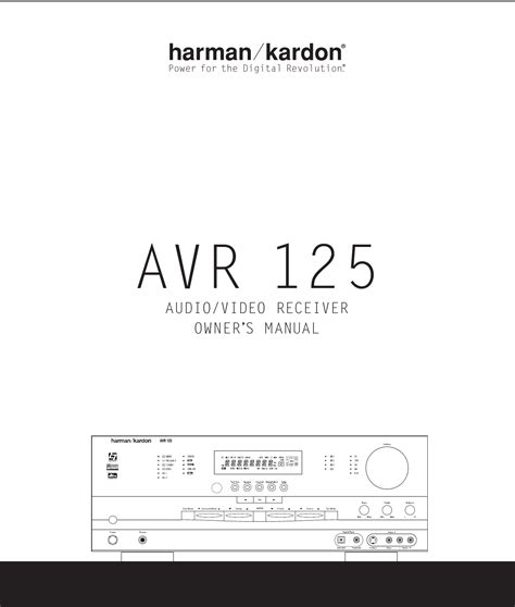 user manual harman kardon avr 125 Reader