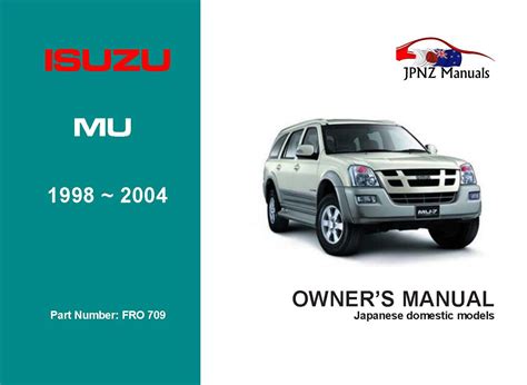 user manual isuzu mu7 PDF