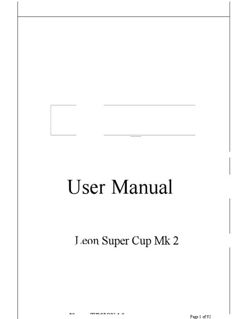 user manual leon super cup Reader
