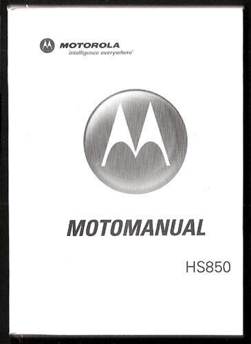 user manual motorola hs850 Reader