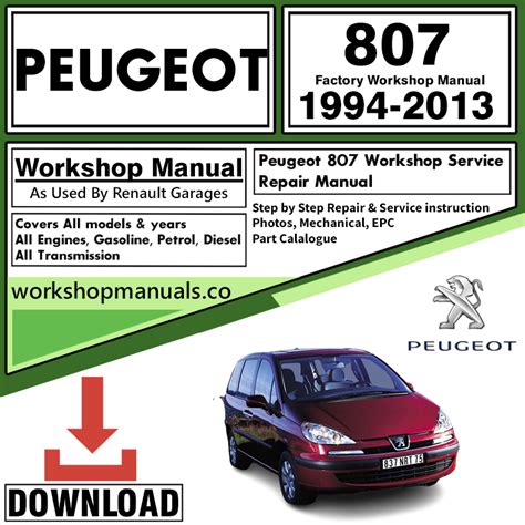 user manual peugeot 807 PDF