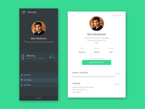 user profile design inspiration Reader