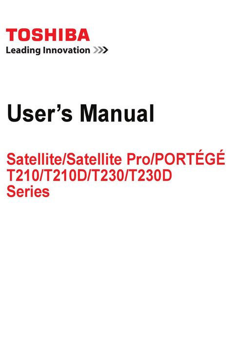 users manual toshiba satellite 210 series Doc