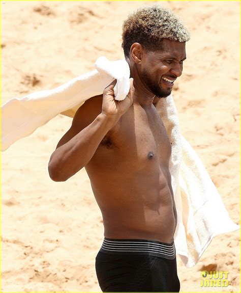 usher without a shirt