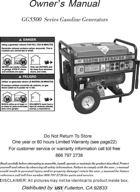 ust 5500 generator manual Kindle Editon