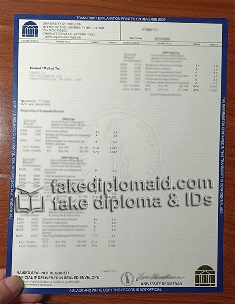 uva official transcript