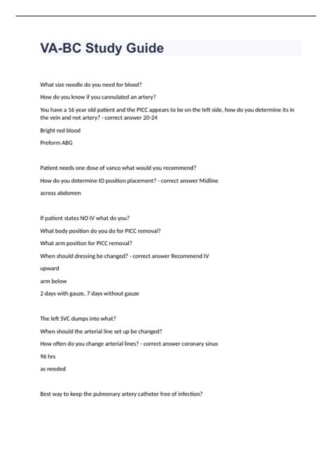 va bc study guide Epub