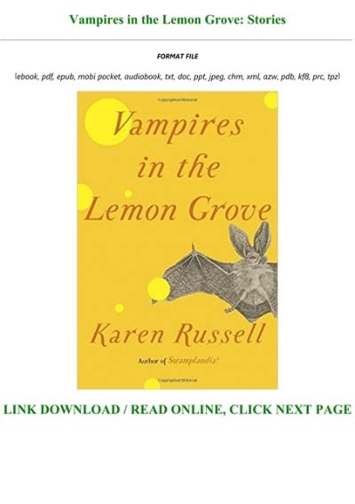 vampires in the lemon grove pdf download free Kindle Editon