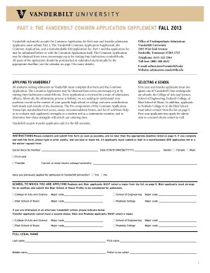 vanderbilt transfer application