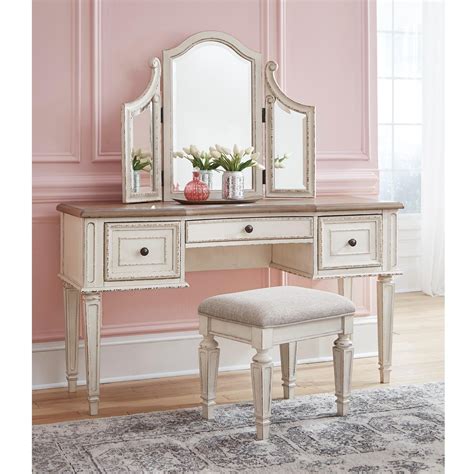 vanity with chair