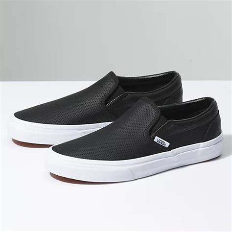 vans leather slip on