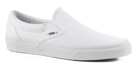 vans womens slip ons white