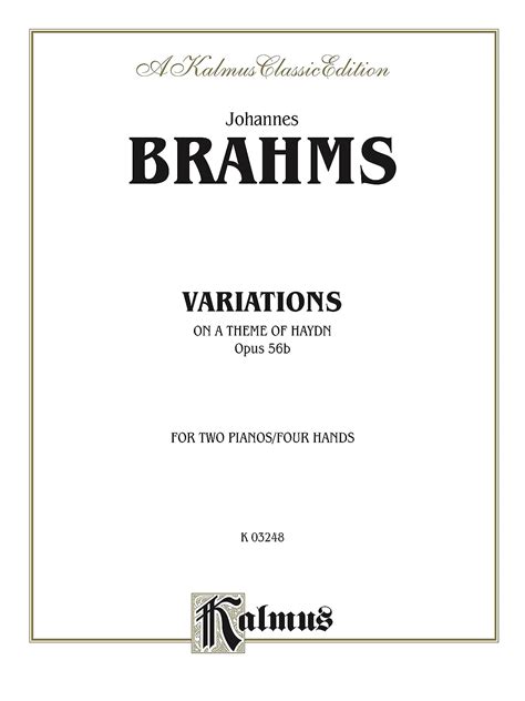 variations on a theme of haydn op 56b original kalmus edition Kindle Editon