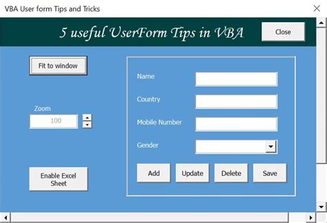 vba excel userform examples Reader