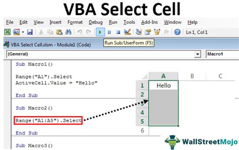 Vba Select Cell