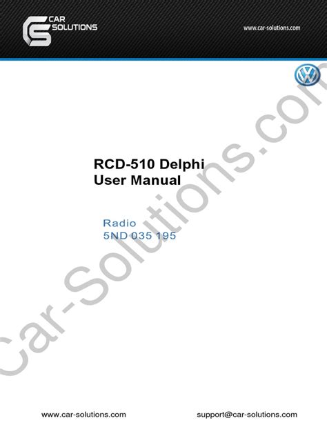 ve rcd 510 manual pdf Doc