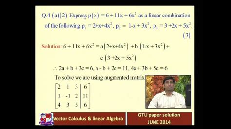 vector calculus linear algebra gtu paper solution Kindle Editon