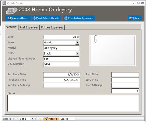 vehicle maintenance database access 2003 PDF