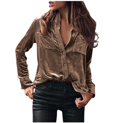 velvet button down shirt women's