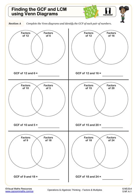 venn diagram worksheet for 6th grade pdf PDF