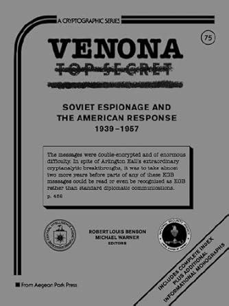 venona soviet espionage and the american response c 75 Kindle Editon