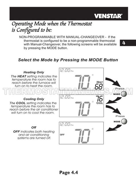 venstar t1700 owners manual Reader