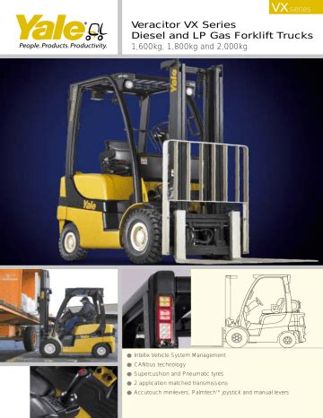 veracitor vx series diesel and lp gas forklift trucks yale Ebook Kindle Editon