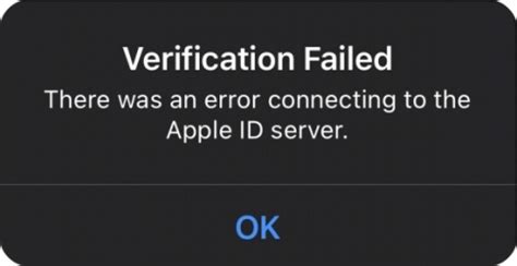 verification failed apple id