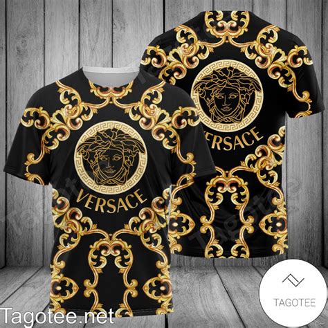 versace gold and black shirt