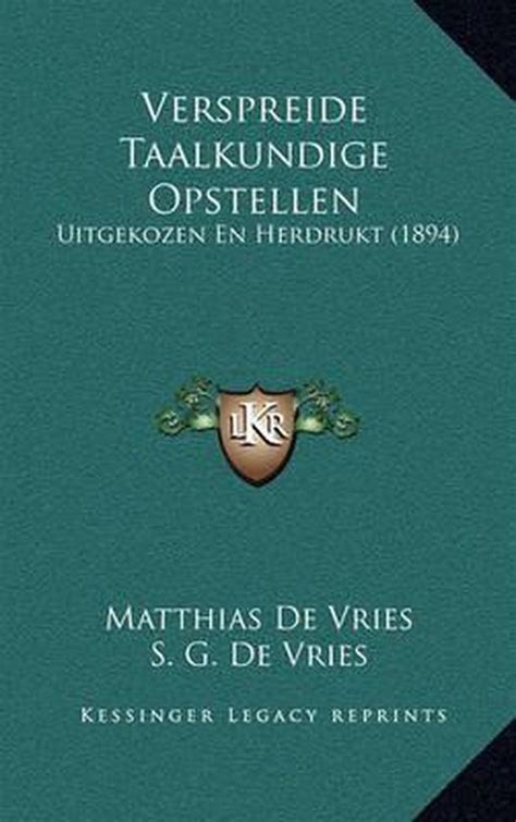 verspreide taalkundige opstellen Epub