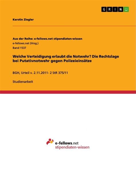 verteidigung erlaubt rechtslage putativnotwehr polizeieins tze Epub