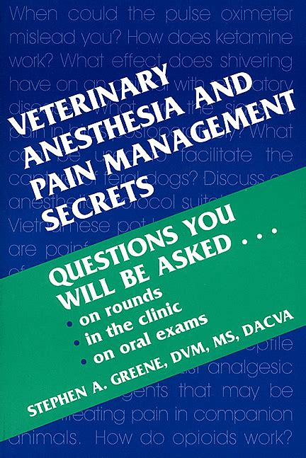 veterinary anesthesia and pain management secrets 1e PDF