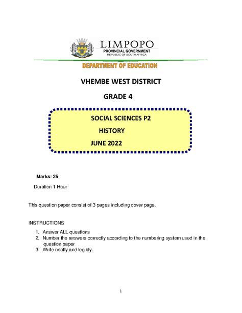 vhembe district question papers Reader