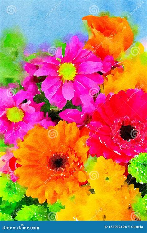 vibrant flowers in watercolour ready to paint Kindle Editon