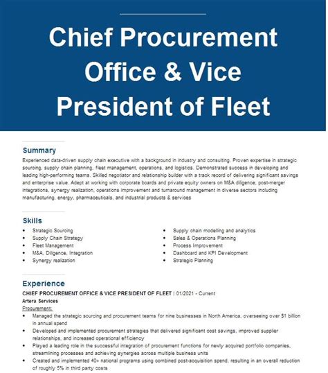 vice president procurement