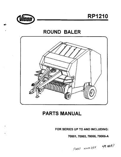 vicon rp1210 baler manual Doc