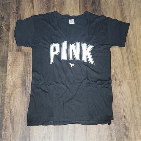 victoria's secret pink v neck t shirt