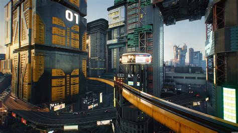 video game city setting cyberpunk 2077