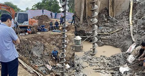 vietnamese boy trapped in concrete pit