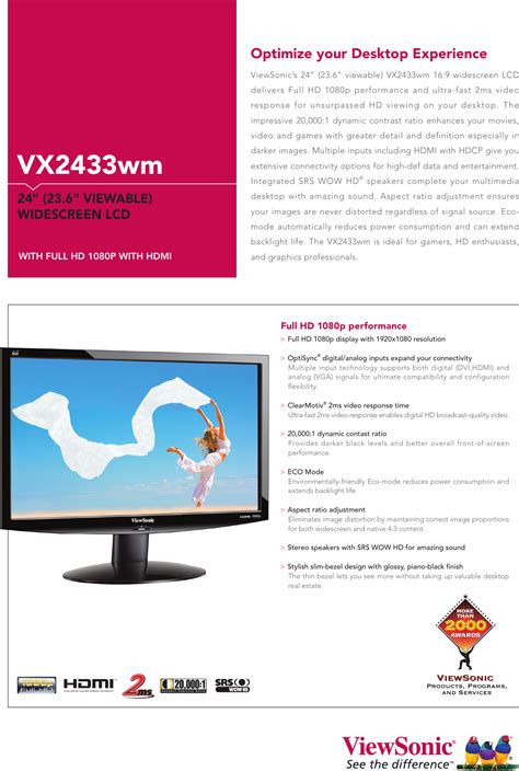 viewsonic vx2433wm user guide Epub