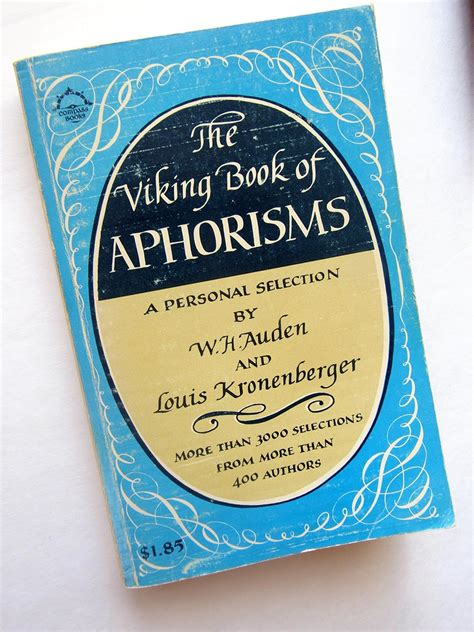 viking book of aphorisms a personal selection PDF