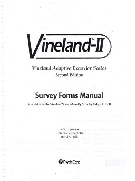 vineland-ii-manual Ebook Doc