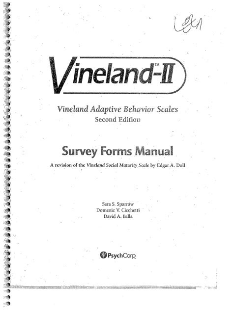 vineland-ii-manual Ebook Doc